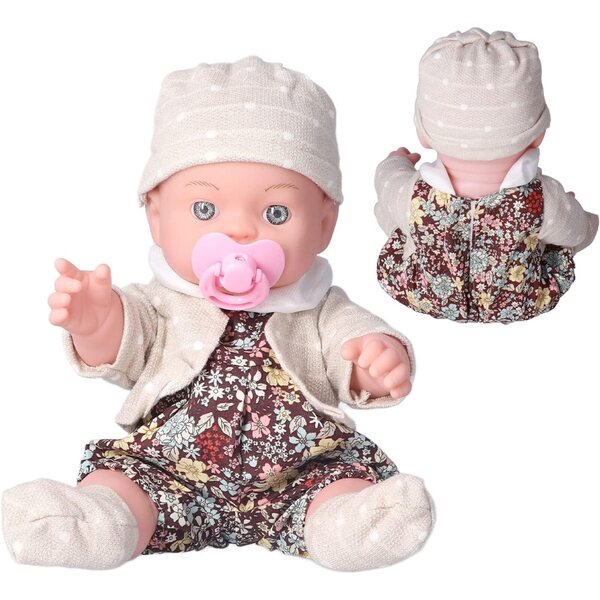 12 Zoll lebensechte Puppe mit leuchtenden Augen und weichem Körper – perfektes Geschenk für Kinder