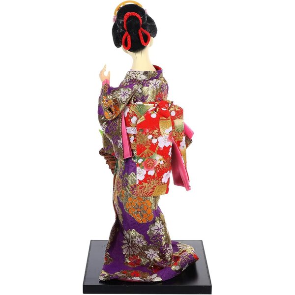 ABOOFAN Japanische Deko-Puppe im traditionellen Kimono-Stil, 30 cm, für Zuhause und Büro
