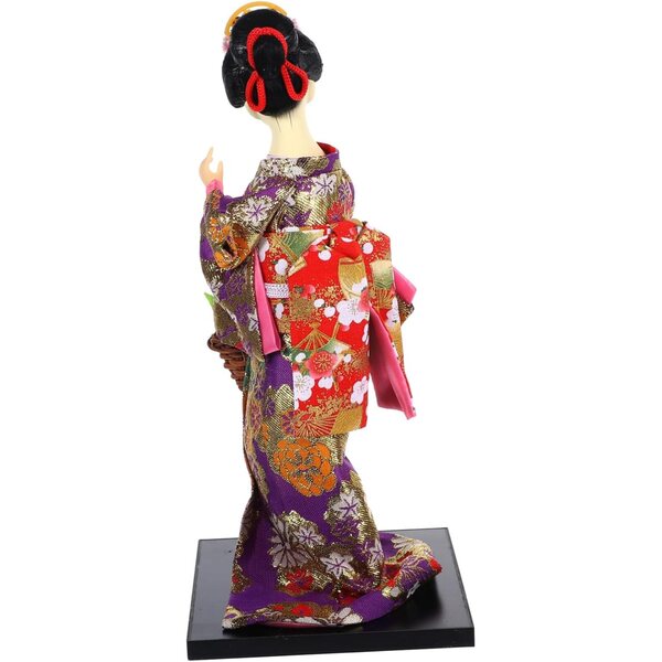 ABOOFAN Japanische Deko-Puppe im traditionellen Kimono-Stil, 30 cm, für Zuhause und Büro