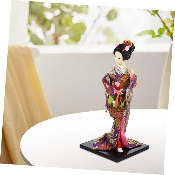 ABOOFAN Japanische Deko-Puppe im traditionellen Kimono-Stil, 30 cm, für Zuhause und Büro