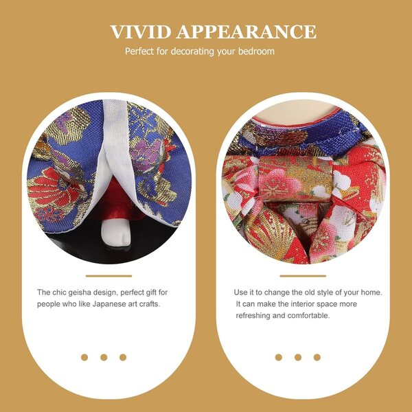 BESPORTBLE Bambola Geisha Giapponese in Kimono Chic per Decorazione Casa e Ufficio