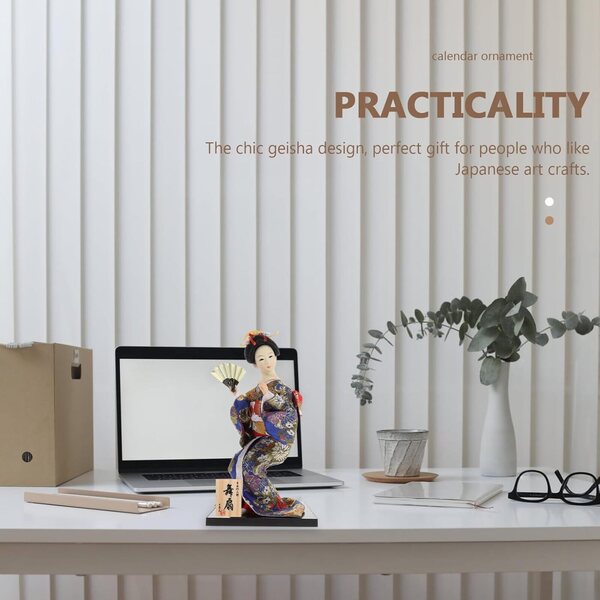 BESPORTBLE Bambola Geisha Giapponese in Kimono Chic per Decorazione Casa e Ufficio