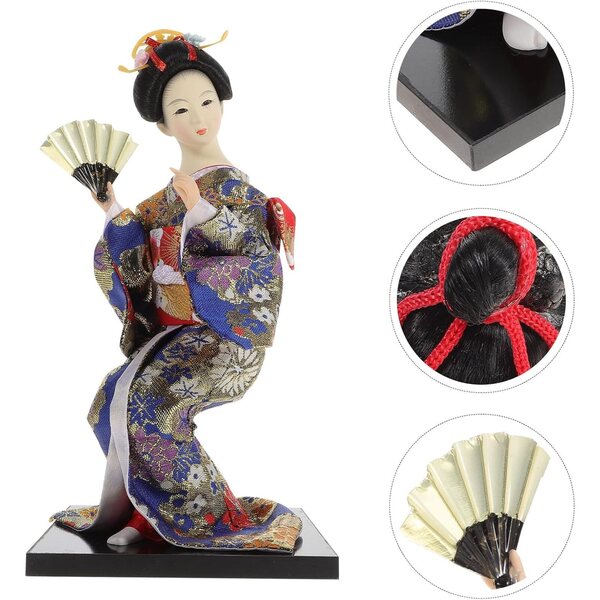 BESPORTBLE Bambola Geisha Giapponese in Kimono Chic per Decorazione Casa e Ufficio