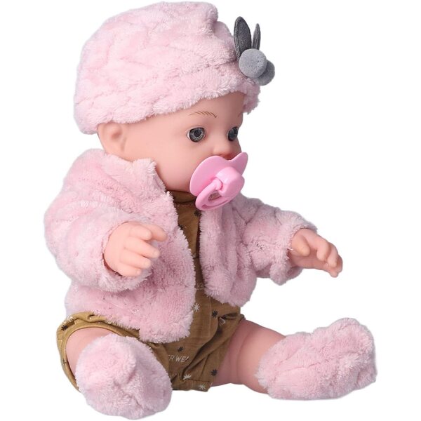 Baby Doll Reborn Realistica 12" in Pigiama Floreale Morbida e Lavabile, Regalo Bambini