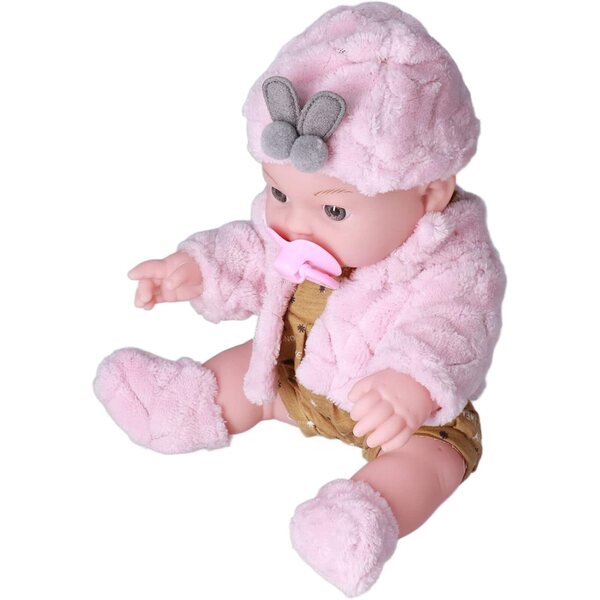 Baby Doll Reborn Realistica 12" in Pigiama Floreale Morbida e Lavabile, Regalo Bambini