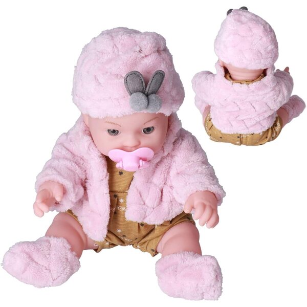 Baby Doll Reborn Realistica 12" in Pigiama Floreale Morbida e Lavabile, Regalo Bambini