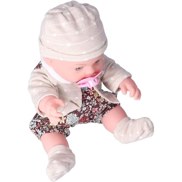 Realistische 12-Zoll-Rebornpuppe mit weichem Körper und waschbarem Blumenpyjama