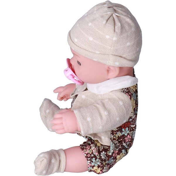 Realistische 12-Zoll-Rebornpuppe mit weichem Körper und waschbarem Blumenpyjama