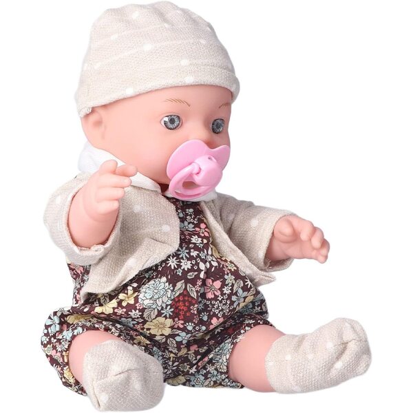 Realistische 12-Zoll-Rebornpuppe mit weichem Körper und waschbarem Blumenpyjama