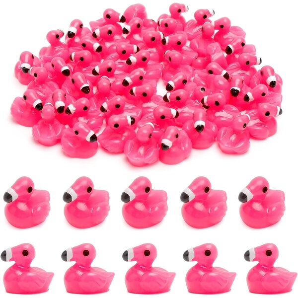 VOSSOT 50 Mini fenicotteri rosa in resina per decorazioni casa e giardino