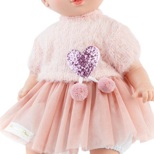 Marina & Pau Isabella Puppe 40 cm mit langen blonden Haaren und weichem Körper
