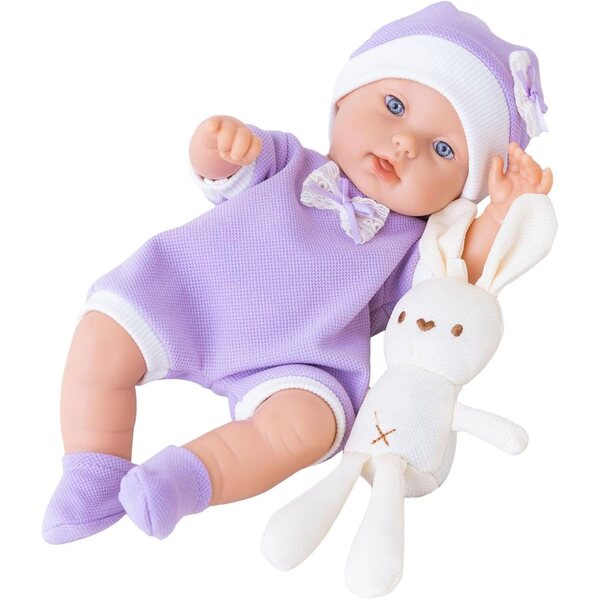 Bambola realistica morbida lavabile 30 cm con coniglietto - gioco e compagnia bambini