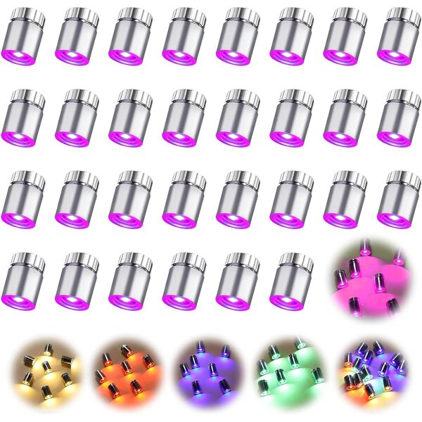 LUKIUP 30 mini luci LED a batteria rosa caldo per artigianato e decorazioni