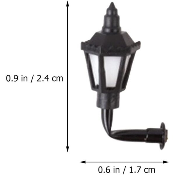 Set mit 10 dekorativen Mini-Wandlampen 1/150 für Mikrolandschaften und Puppenhäuser