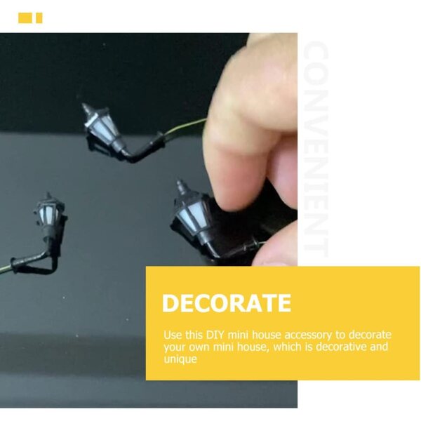 Set mit 10 dekorativen Mini-Wandlampen 1/150 für Mikrolandschaften und Puppenhäuser