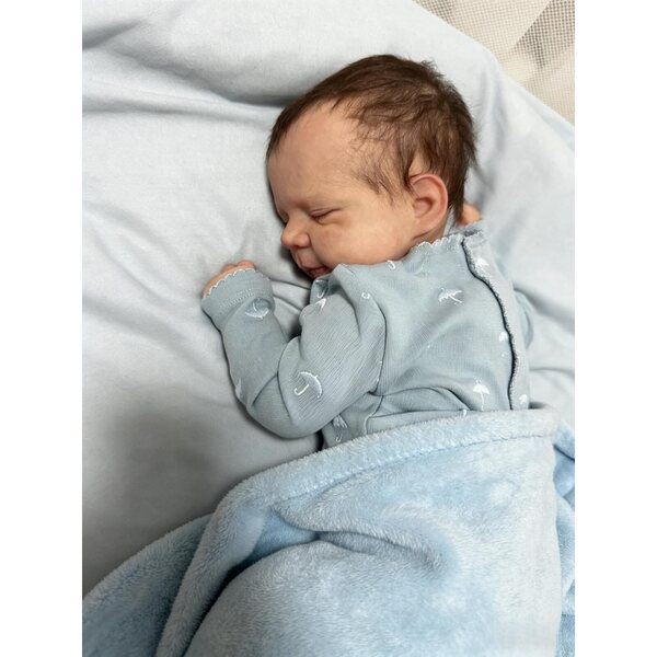 45 cm große realistische wiedergeborene Puppe aus Silikon mit komplettem Zubehör für Kinder und Sammler