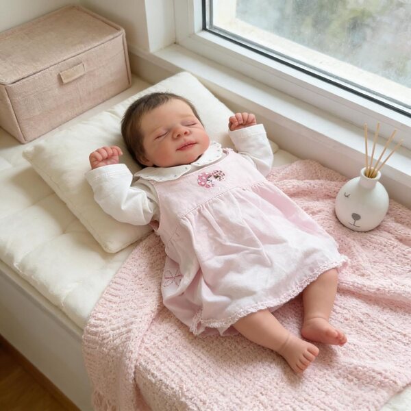 Bambola Reborn Realistica in Vinile 45 cm con Accessori Completi per Bambini