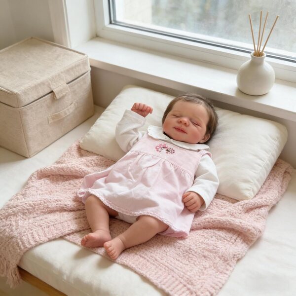 Bambola Reborn Realistica in Vinile 45 cm con Accessori Completi per Bambini