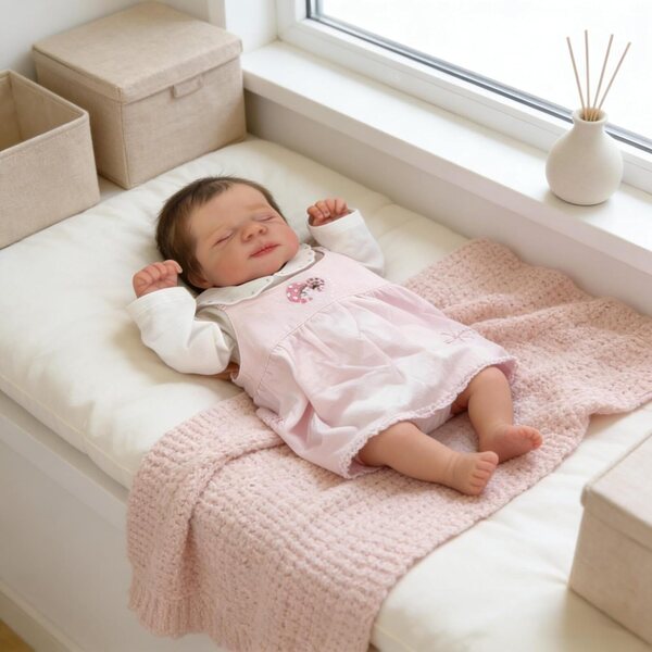 Bambola Reborn Realistica in Vinile 45 cm con Accessori Completi per Bambini