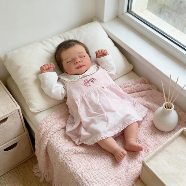 Bambola Reborn Realistica in Vinile 45 cm con Accessori Completi per Bambini
