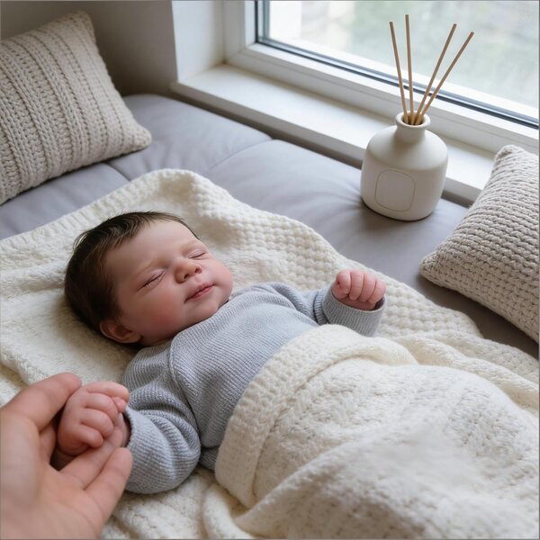 Bambola Reborn in silicone morbido 45 cm, realistica e snodabile per bambini e collezionisti