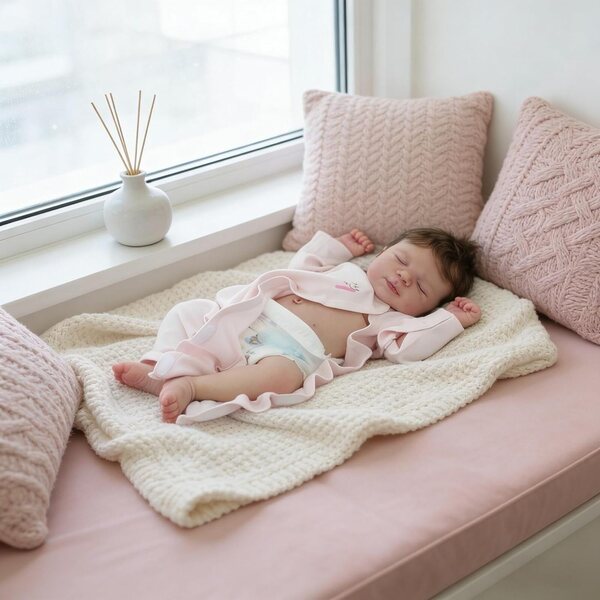 45 cm große Vinyl-Rebornpuppe mit Kleidung und Accessoires, realistisch und beweglich