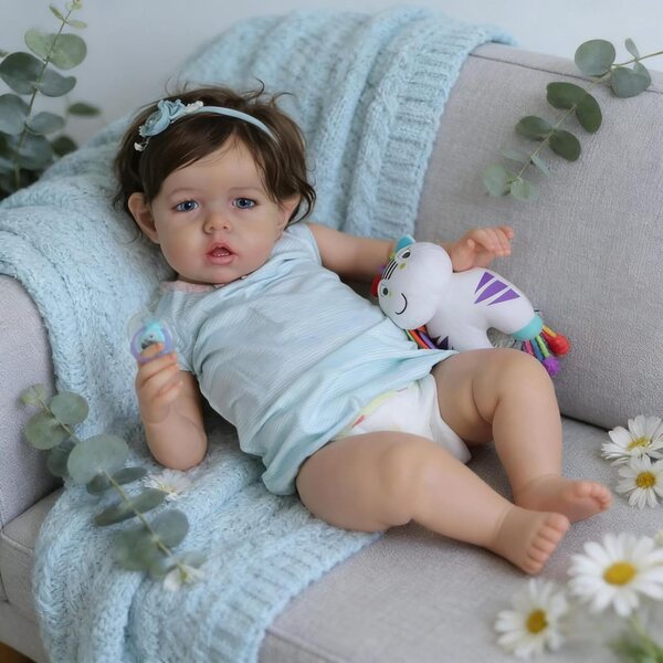 Bambola Reborn Liam in silicone 50,8 cm morbida e realistica per bambini dai 3 anni