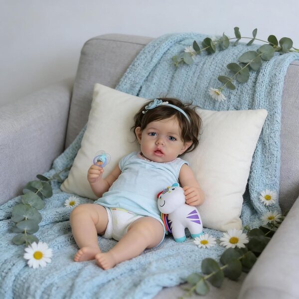 Bambola Reborn Liam in silicone 50,8 cm morbida e realistica per bambini dai 3 anni