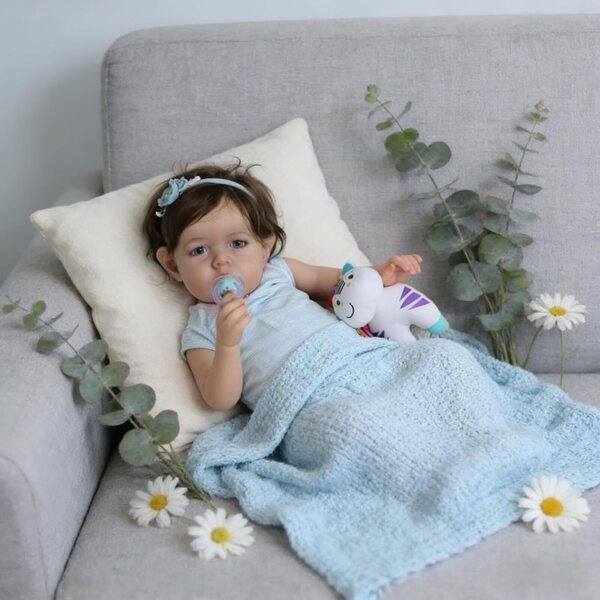 Bambola Reborn Liam in silicone 50,8 cm morbida e realistica per bambini dai 3 anni