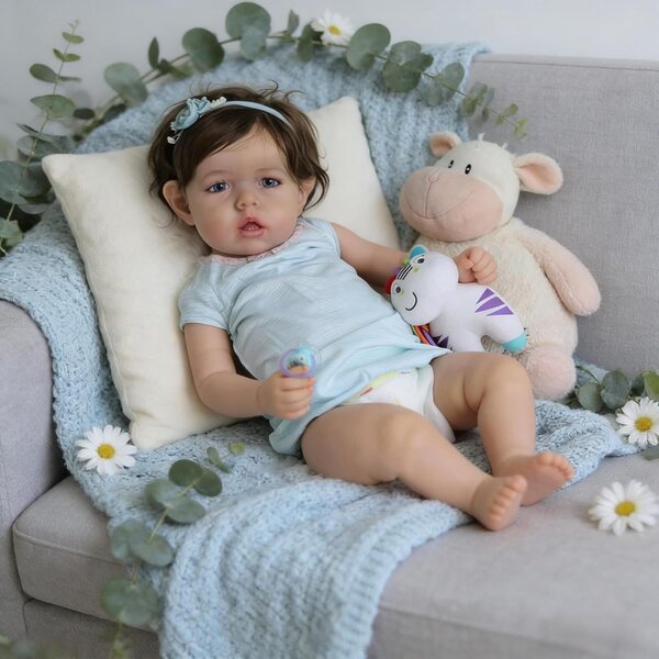 Bambola Reborn Liam in silicone 50,8 cm morbida e realistica per bambini dai 3 anni