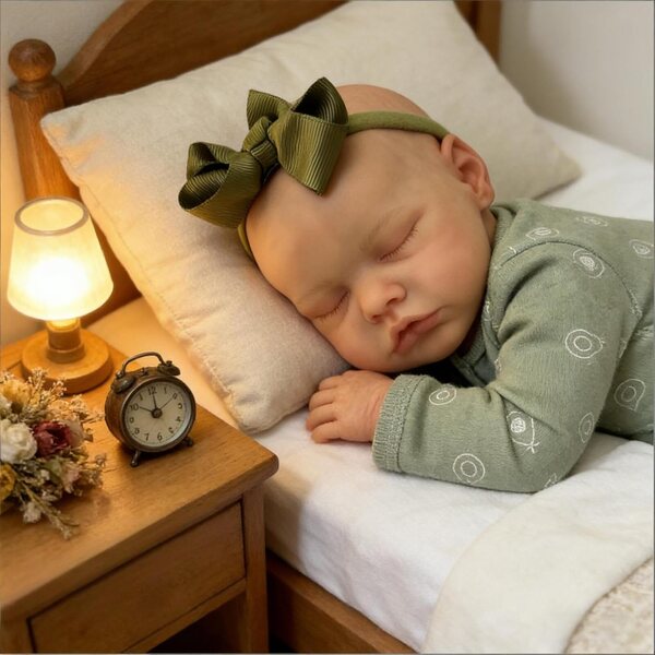 45 cm große männliche wiedergeborene Puppe aus realistischem Vinyl mit Zubehör, perfekt als Geschenk