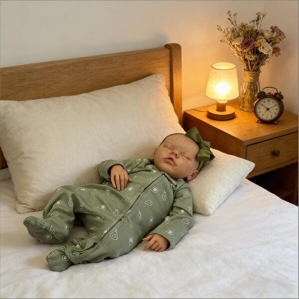 45 cm große männliche wiedergeborene Puppe aus realistischem Vinyl mit Zubehör, perfekt als Geschenk