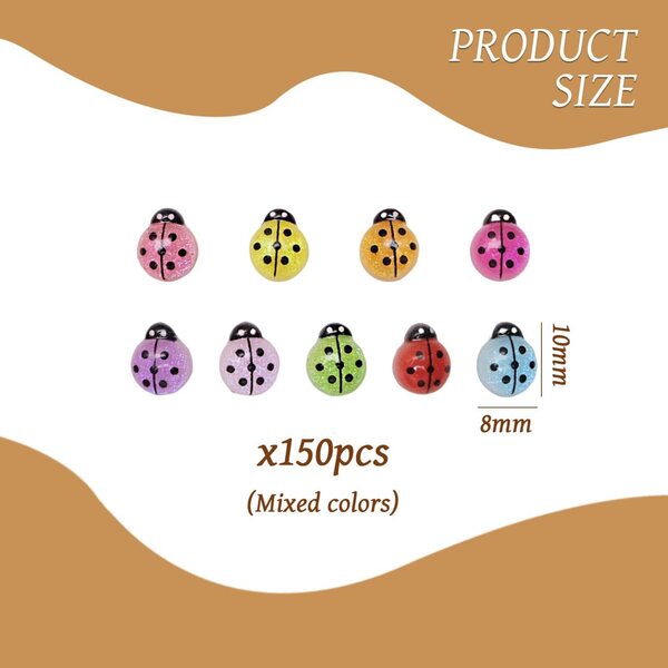 150 Mini Coccinella Decorazioni in Plastica Carine per Artigianato e Micro-Paesaggio