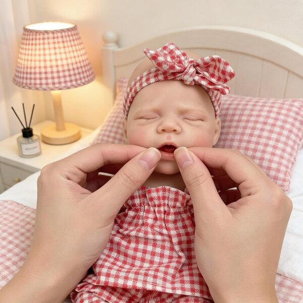 Bambola Reborn Silicone 30,5 cm Corpo Intero Bambina Realistica ROSHUAN