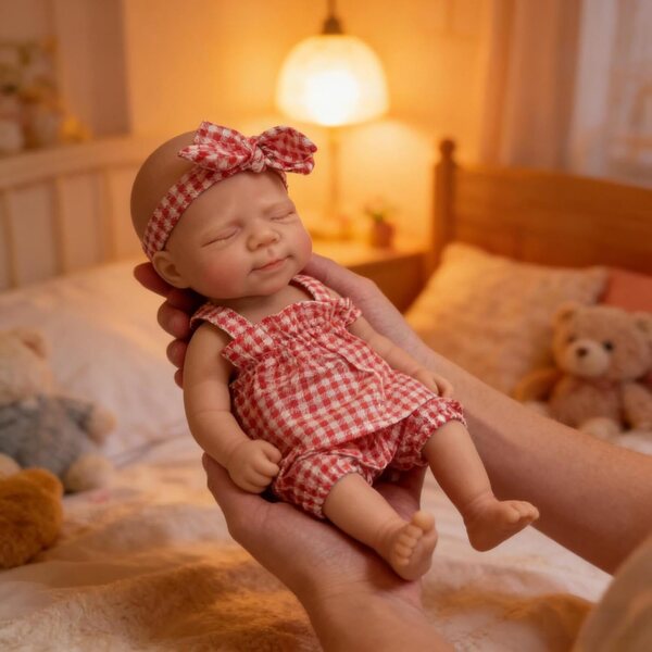 Bambola Reborn Silicone 30,5 cm Corpo Intero Bambina Realistica ROSHUAN