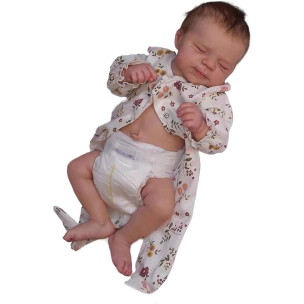 Bambola Reborn 48 cm in Silicone Realistica con Sensazione Morbida - Generisch