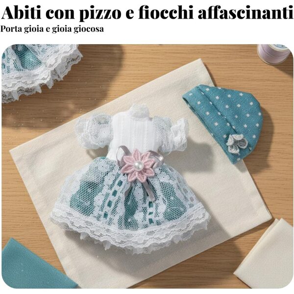 Bambola Snodata BJD 13 Articolazioni 16 cm con Vestiti e Accessori Moda