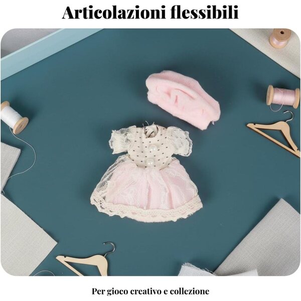 Bambola Snodata BJD 13 Articolazioni 16 cm con Vestiti e Accessori Moda