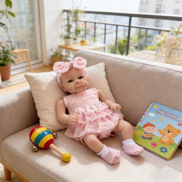 Bambole Reborn realistiche in vinile 50 cm – Gemelle con vestiti, ciucci e accessori