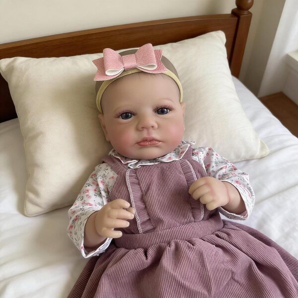 50 cm große Ganzkörper-Silikon-Reborn-Puppen, realistische Zwillinge mit komplettem Zubehör
