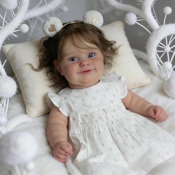 Bambola Reborn Maddie 50 cm con Corpo in Vinile Realistico e Accessori Completi
