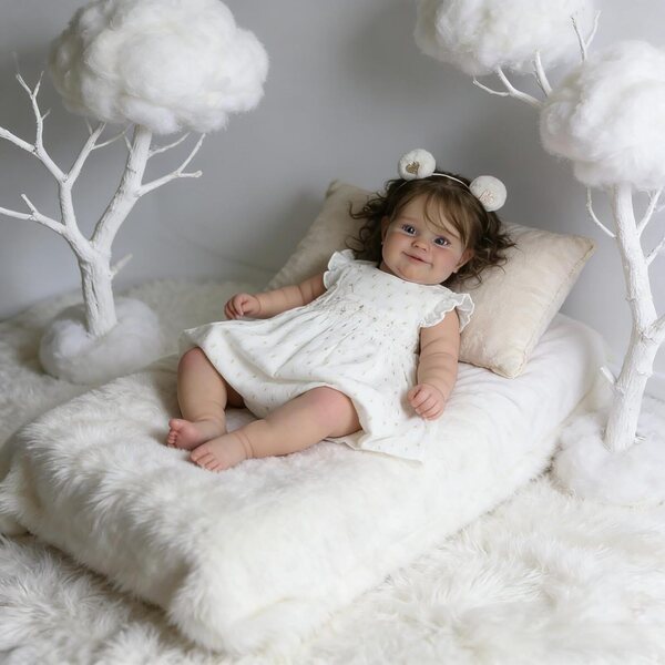 Bambola Reborn Maddie 50 cm con Corpo in Vinile Realistico e Accessori Completi