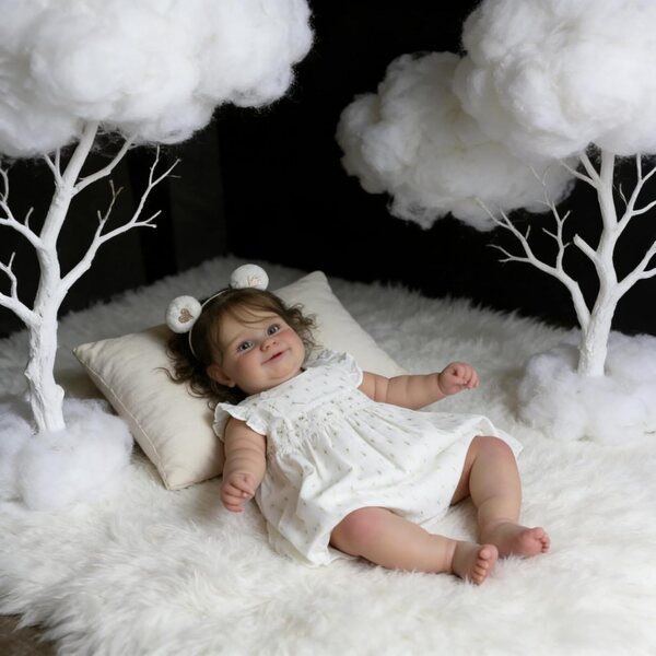 Bambola Reborn Maddie 50 cm con Corpo in Vinile Realistico e Accessori Completi