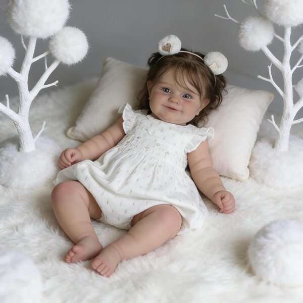 Bambola Reborn Maddie 50 cm con Corpo in Vinile Realistico e Accessori Completi
