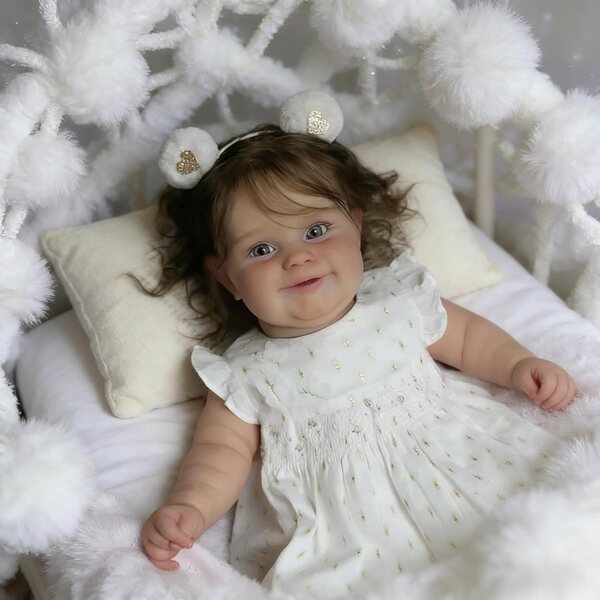 Bambola Reborn Maddie 50 cm con Corpo in Vinile Realistico e Accessori Completi