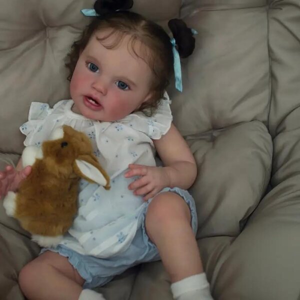 61 cm große realistische Silikon-Rebornpuppe mit weichen Gliedmaßen und komplettem Zubehör