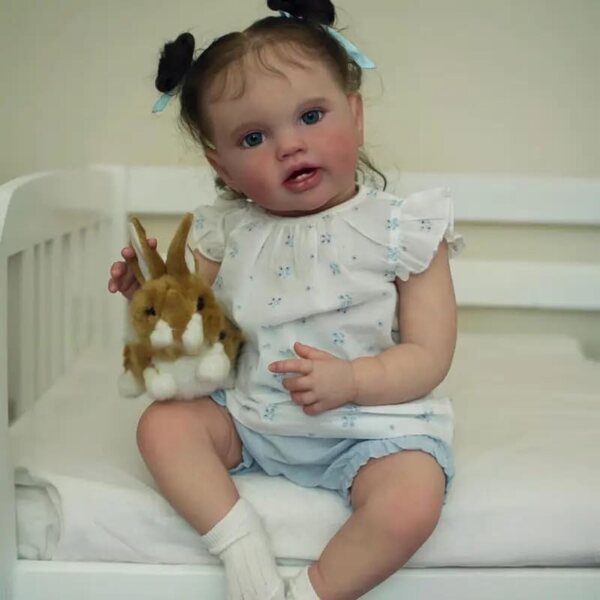 61 cm große realistische Silikon-Rebornpuppe mit weichen Gliedmaßen und komplettem Zubehör