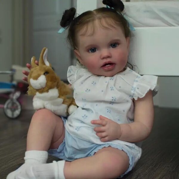 61 cm große realistische Silikon-Rebornpuppe mit weichen Gliedmaßen und komplettem Zubehör