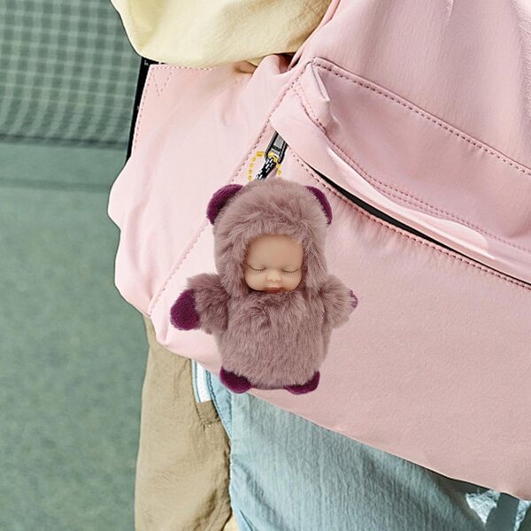 Bambola peluche addormentato con ciondolo portachiavi per bambini - morbida e realistica
