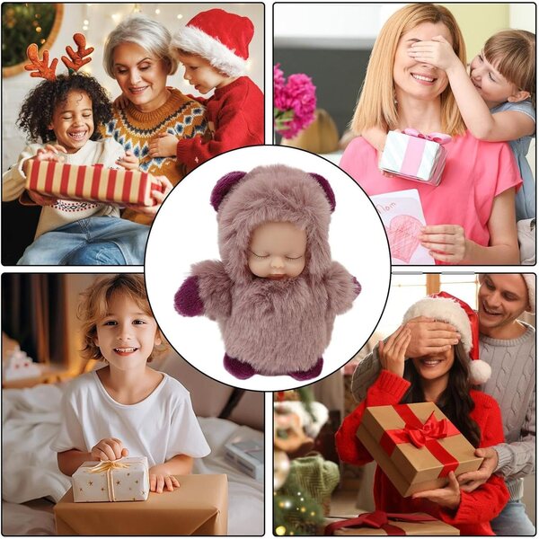 Bambola peluche addormentato con ciondolo portachiavi per bambini - morbida e realistica